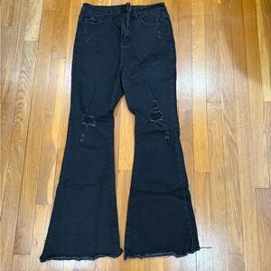 Black ripped Kancan jeans